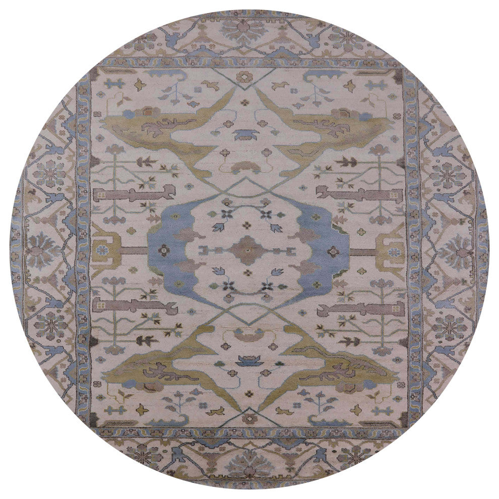 Ahgly Company Indoor Round Mid-Century Modern Area Rugs, 7' Round
