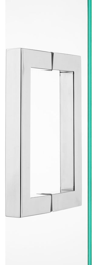 8" Back to Back Square Pull, Chrome Finish