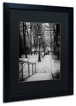 Philippe Hugonnard 'Staircase Montmartre', Black Frame, Black Mat, 20x16