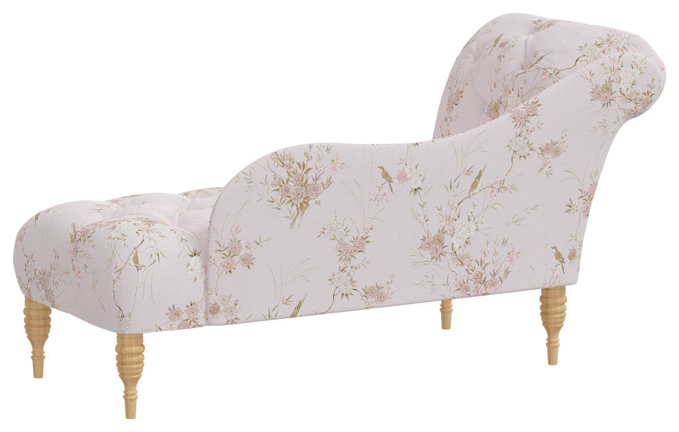 Rachel Ashwell Chaise, Sc Bird Chinoiserie Pink