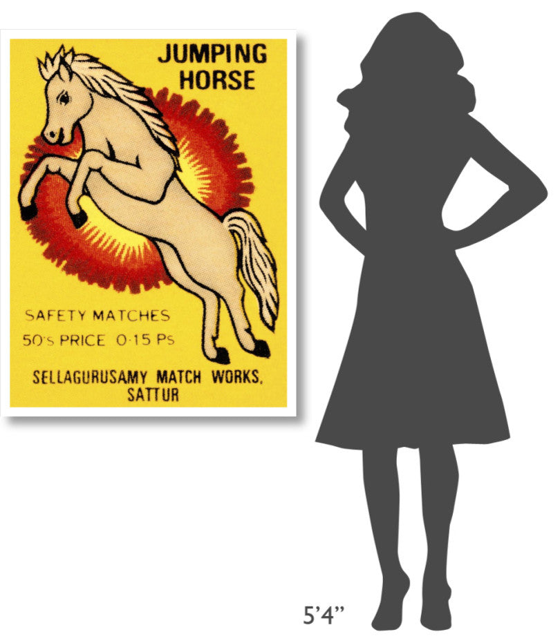 "Jumping Horse Safety Matches" Digital Paper Print by Phillumenart, 32"x42"
