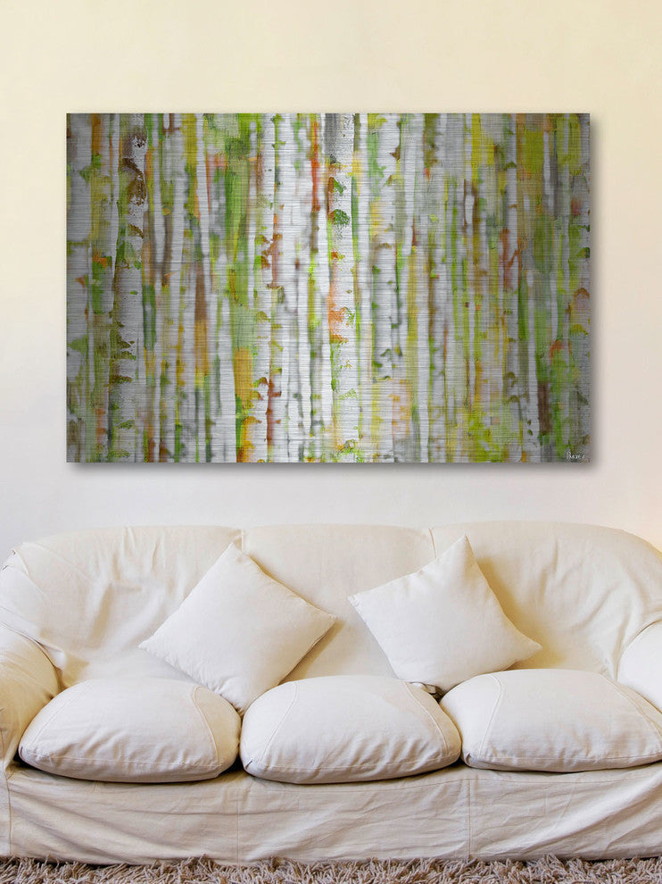 "Into the Trees" UV Ink Print on Brushed  Aluminum, 36"x24"