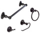 Boulder Bath Set, Flat Black