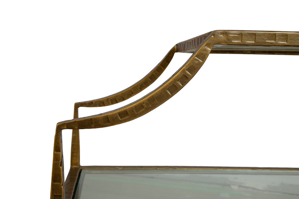 Marietta 48" Wide Glass Console Table, Gold