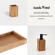 Acacia Bathroom Accessory Set 3-Pieces Rectangular