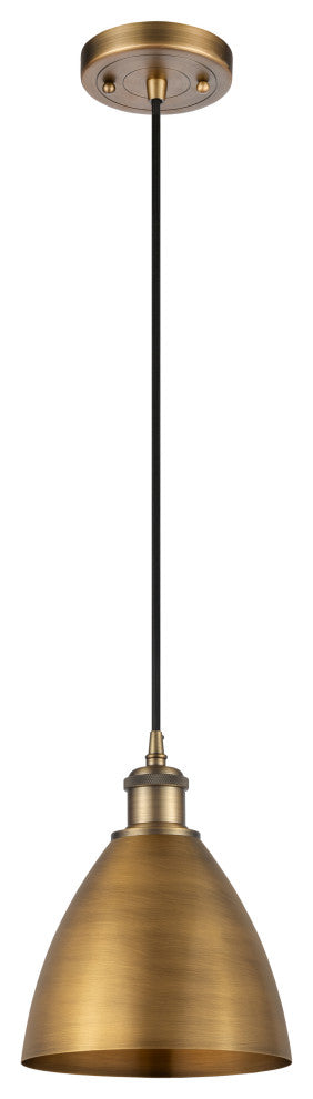 Ballston Dome Mini Pendant, Brushed Brass