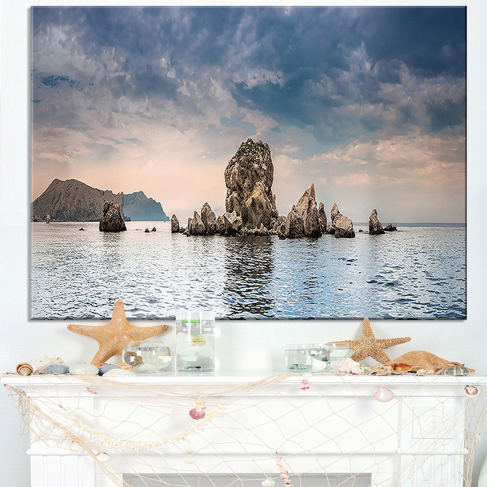 "Crimean Peninsula Seashore Panorama" Seascape Wall Art, 40"x30"