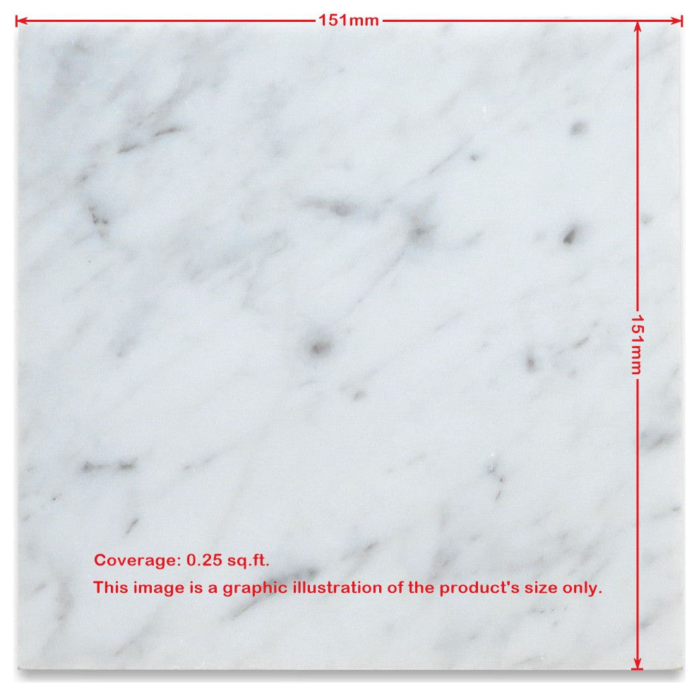 Bardiglio Gray Marble 6x6 Wall Floor Bath Kitchen Backsplash Tile Hone,100sq.ft.