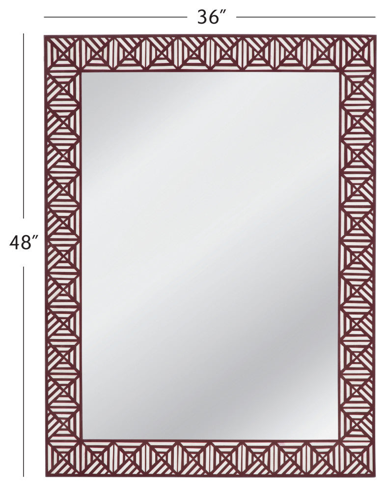 Rouge Wall Mirror - Red
