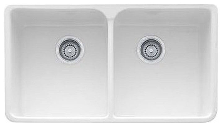 Franke Manor House Drop-In Fireclay Kitchen Sink, White