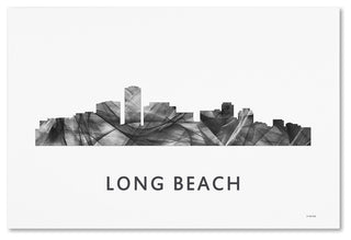 Marlene Watson 'Long Beach California Skyline' Canvas Art, 32x22