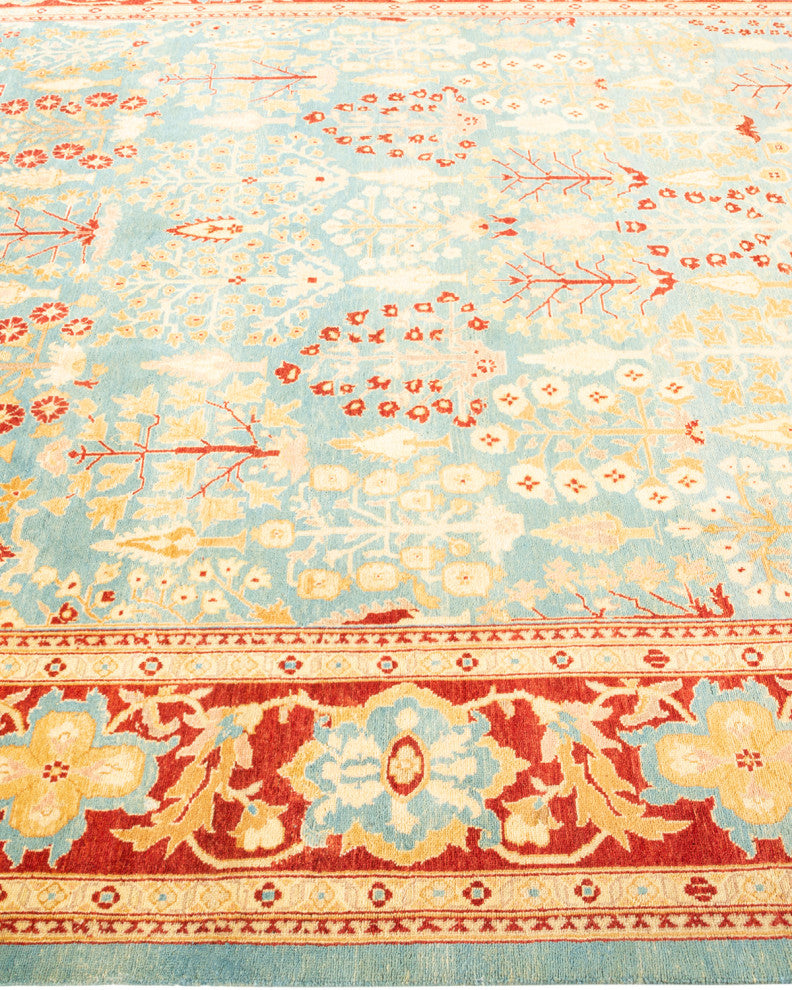 Tutku One-of-a-Kind Hand-Knotted Area Rug Light Blue, 7'10"x10'3"