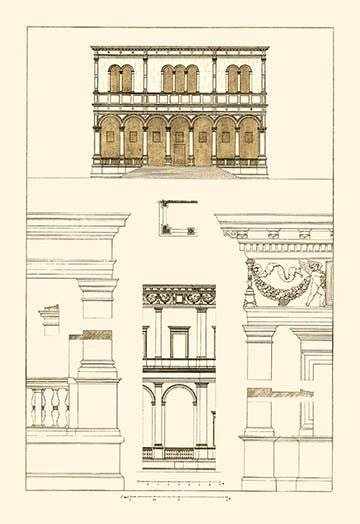 Palazzo Del Consiglio at Padua, Villa Farnesia - Gallery Wrapped Canvas Art
