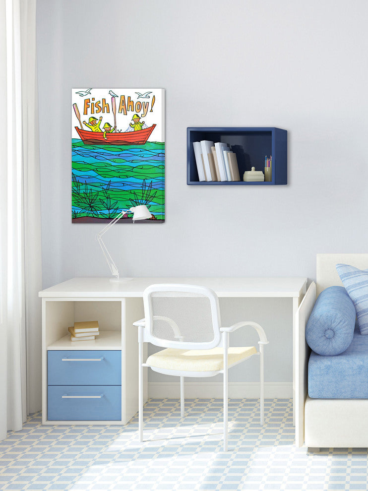 "Fish Ahoy!" Painting Print on Canvas by Curtis