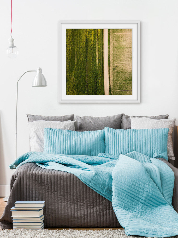 "Farm Road" Framed Print by Karolis Janulis