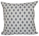 Cop-Ikat Geometric Print Outdoor Pillow, Classic Gray, 18"x18"