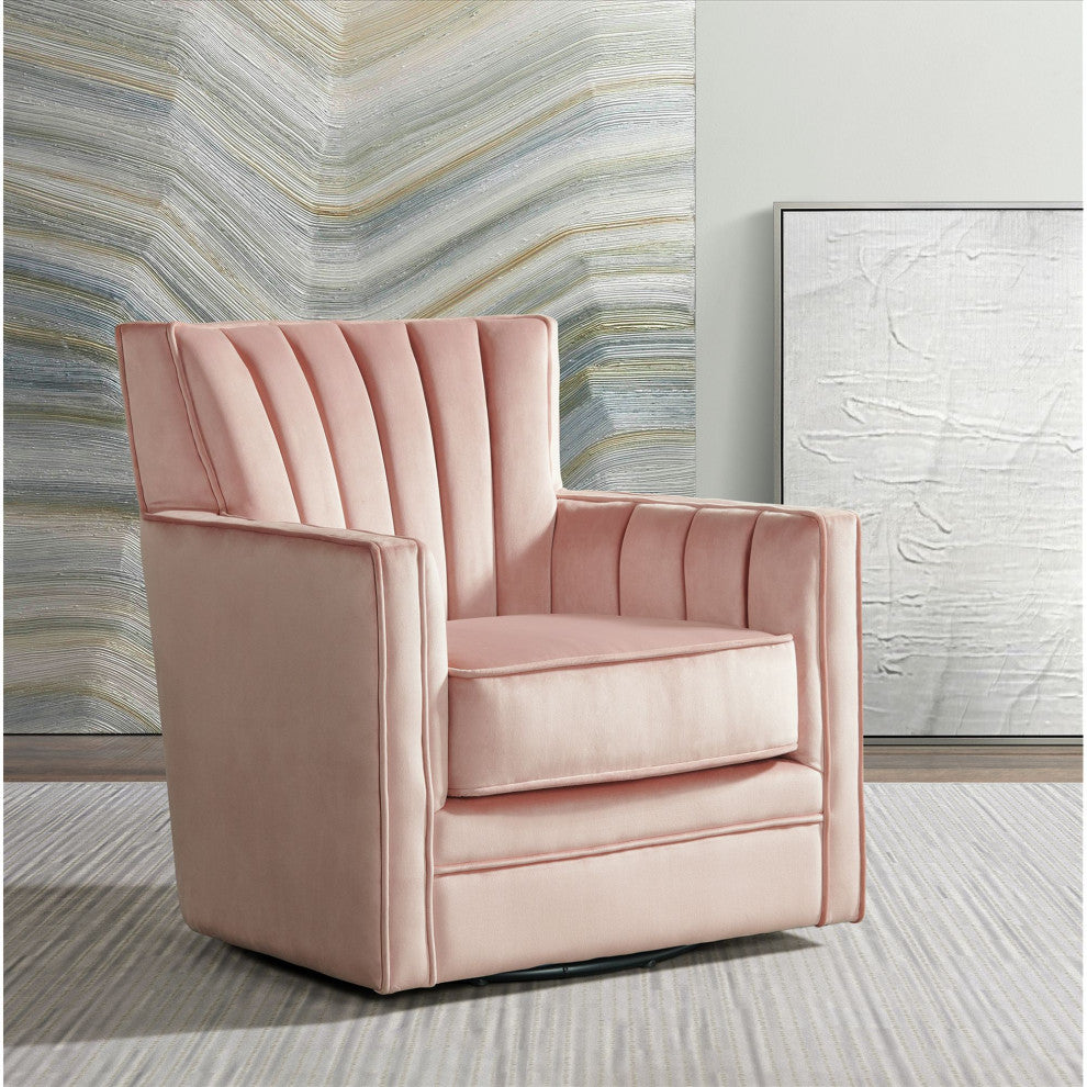 Picket House Furnishings Lawson Swivel Chair, Blush
