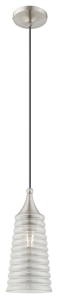 Livex Lighting Brushed Nickel 1-Light Mini Pendant