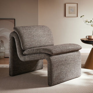 Dune Boucle Upholstered Armless Accent Chair, Antique