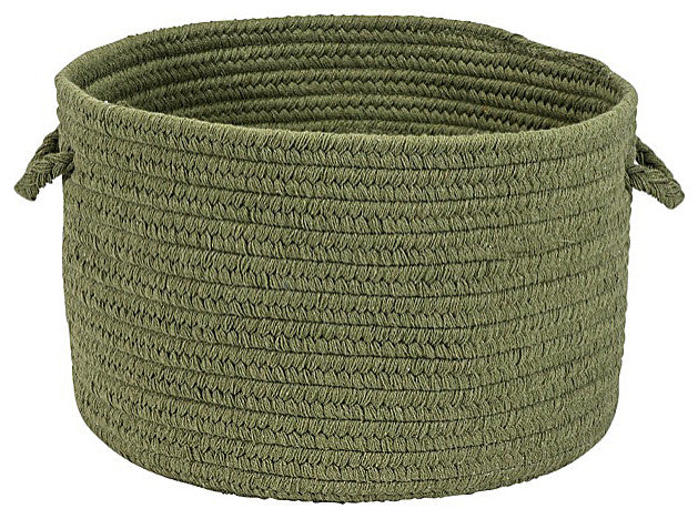 Colonial Mills Basket Sunbrella Solid Basil Round