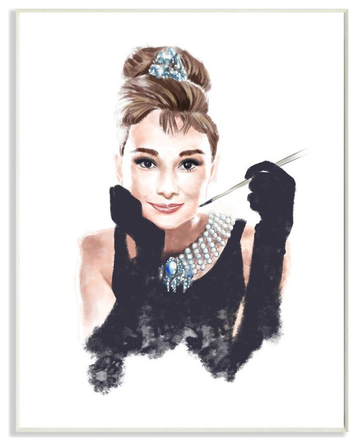 Fashion Model Glam Girl Figure Painting, 13"x19"