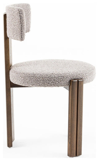 Modrest Sheridan Mid-Century Grey Fabric, Walnut Dining Chair