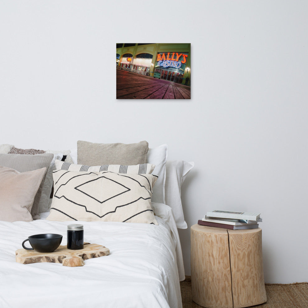 Low on the Boards Night Photography Canvas Wall Art Print, 18" X 24"