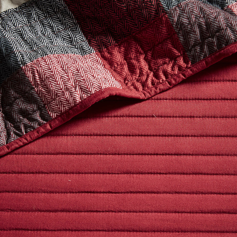 Madison Park Ridge 6 Piece Reversible Daybed Cover Set, Red