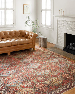Spice Multi-Printed Polyester Loren LQ-16 Area Rug, 3'6"x5'6"