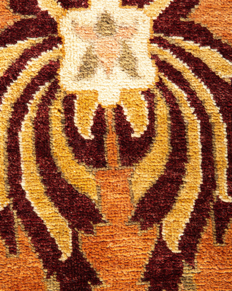 Eclectic, One-of-a-Kind Hand-Knotted Area Rug Brown, 10'2"x15'10"