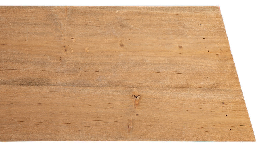 Washed White Wooden Trapezoid Farm Fresh Christmas Trees Tree Collar, 26"L