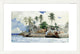 "Sponge Fishermen, Bahamas" Framed Digital Print by Winslow Homer, 31x20"