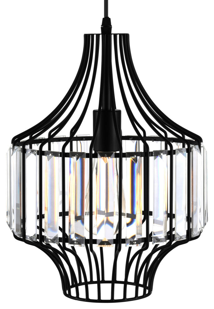 Alethia 1 Light Down Pendant With Black Finish