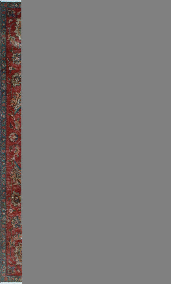 Fine Vintage Distressed Asuman Red Rug