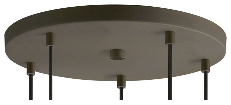 Woodbridge Lighting Jewel LED, Hexagonal Crystal, 5-Light Cluster Pendant