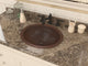 Roma 19" Drop-in Oval Bathroom Sink, Hammered Antique Copper