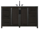 Home Living 60" Single Bathroom Vanity, Chocolate Oak