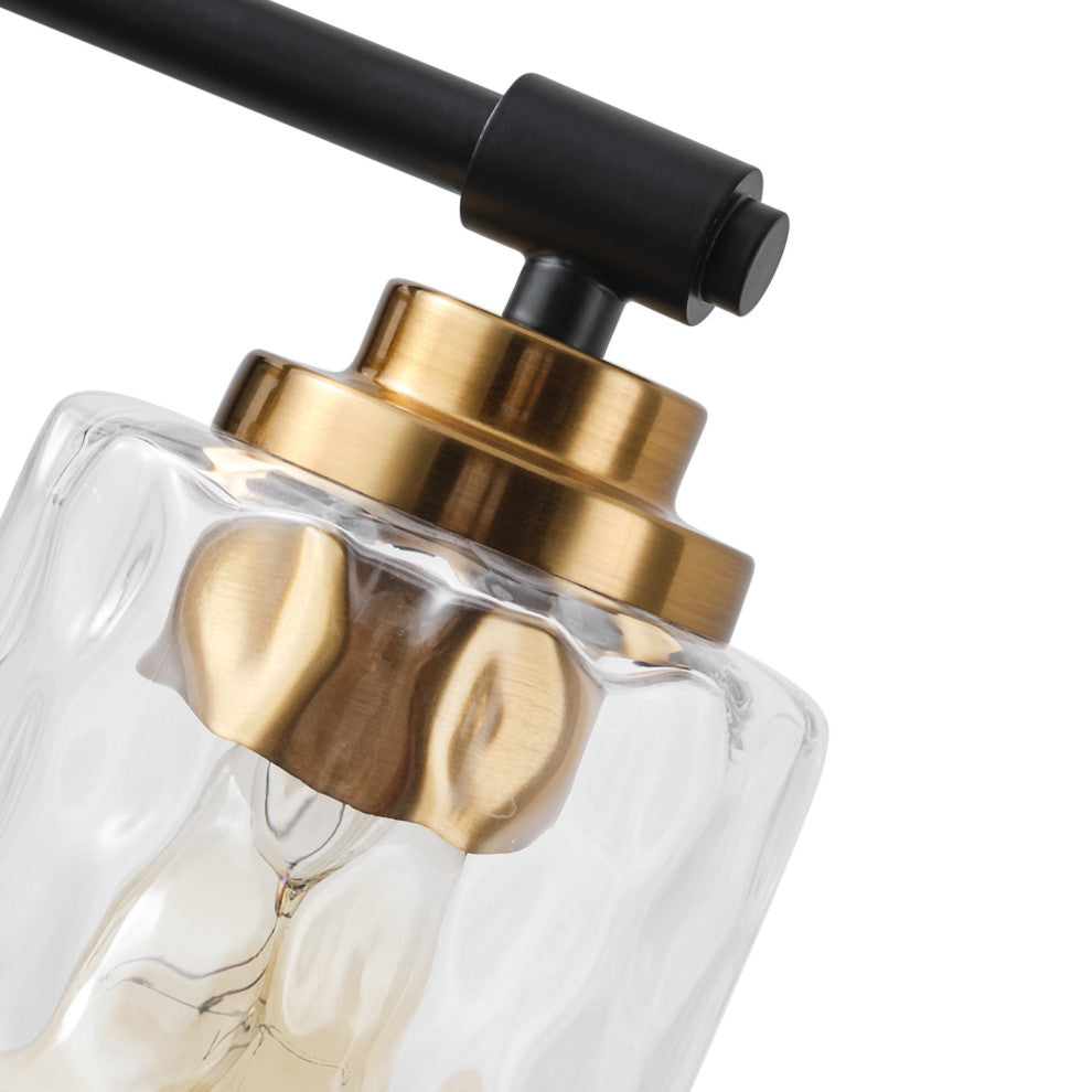 Modern 3-Light Water Ripple Glass Shades Vanity Light for Bathroom