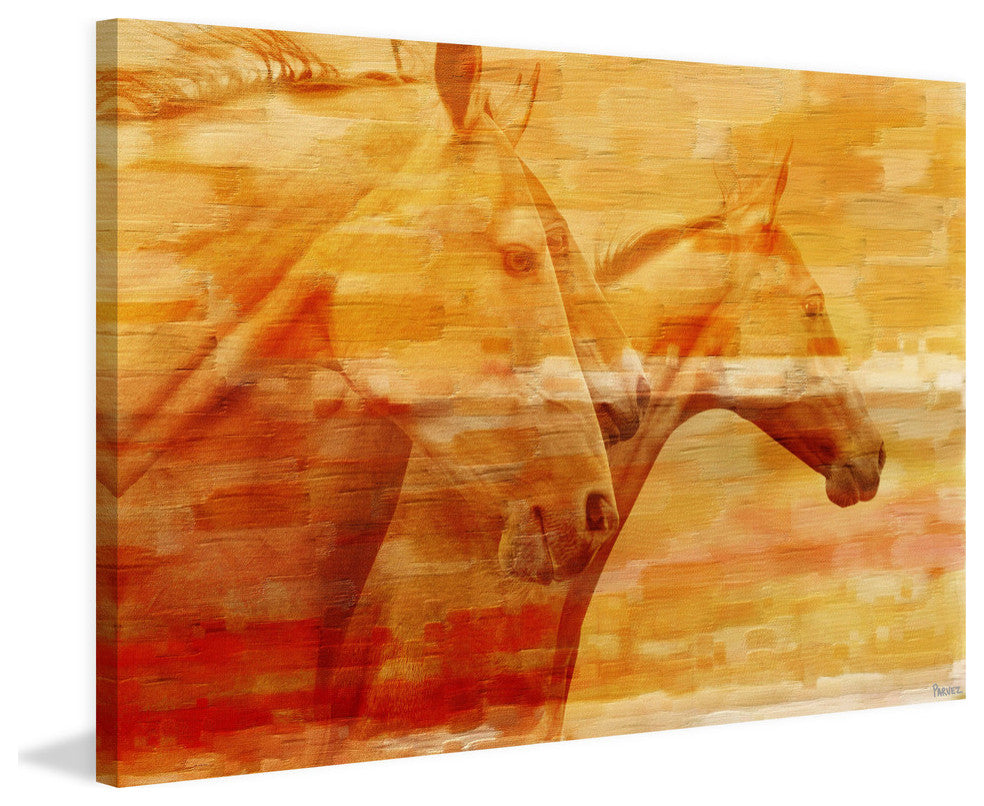"Horsey" Print on Canvas, 45"x30"