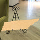 State Shaped Cutting Boards, Brown Richlite, Tennessee