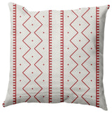 Mudcloth Decorative Throw Pillow, Ligonberry Red, 18"x18"