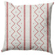 Mudcloth Decorative Throw Pillow, Ligonberry Red, 18"x18"