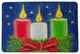 Betsy Drake Christmas Candles Door Mat 30x50