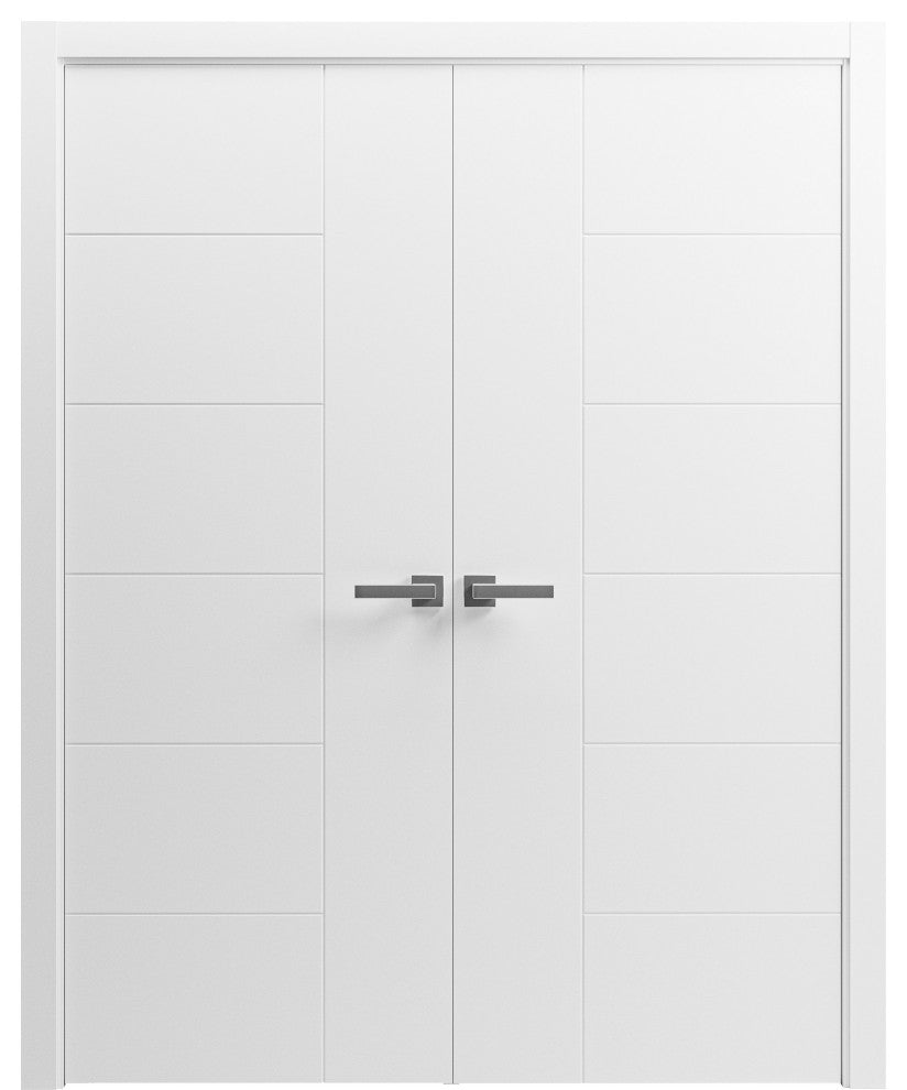 Interior Solid French Double Doors 36x96"