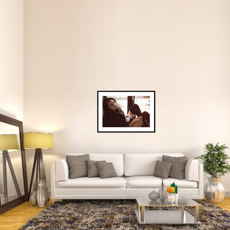 "Morning Coffee" Framed Digital Print by Rod Clemen, 44x32"
