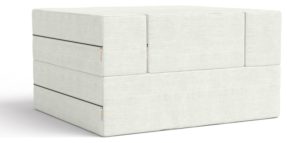 Jaxx Zipline Convertible Sleeper Chair & Ottoman / Twin-Size Bed, Ice