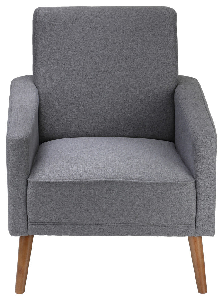 Cortesi Home Ayden Mid-Century Modern Armchair, Grey
