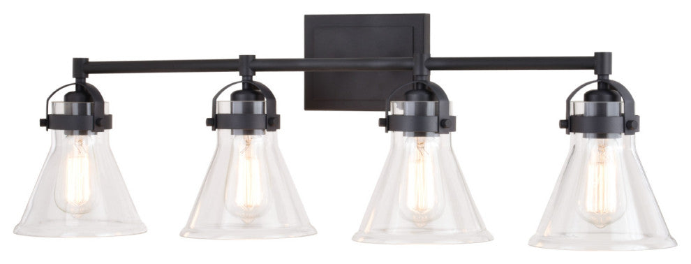 Mason 4 Light Vanity Charcoal Black