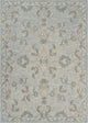 5" x 7" Blue and Cream Filigree Area Rug