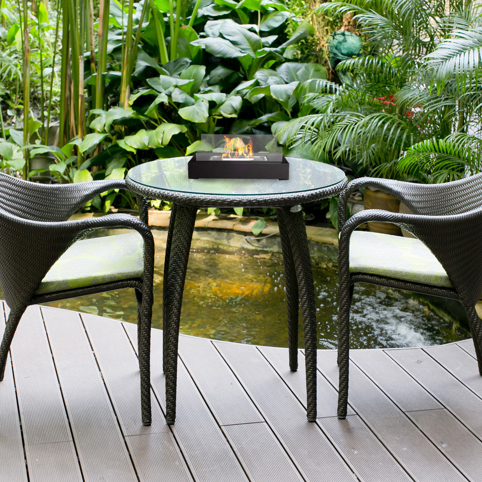 2 Bio Ethanol Tabletop Set Indoor or Outdoor Smokeless Portable Fireplace